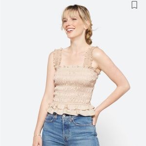 Heatherly Cream Tank, XS, Never Worn